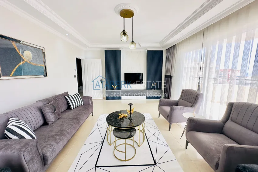 Purchase 2+1 apartment with sea view and separate kitchen - 200 meters from the sea, Mahmutlar district 5 