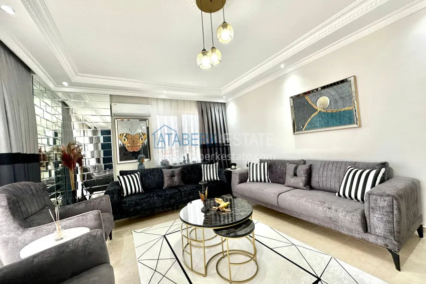 Purchase 2+1 apartment with sea view and separate kitchen - 200 meters from the sea, Mahmutlar district 6 