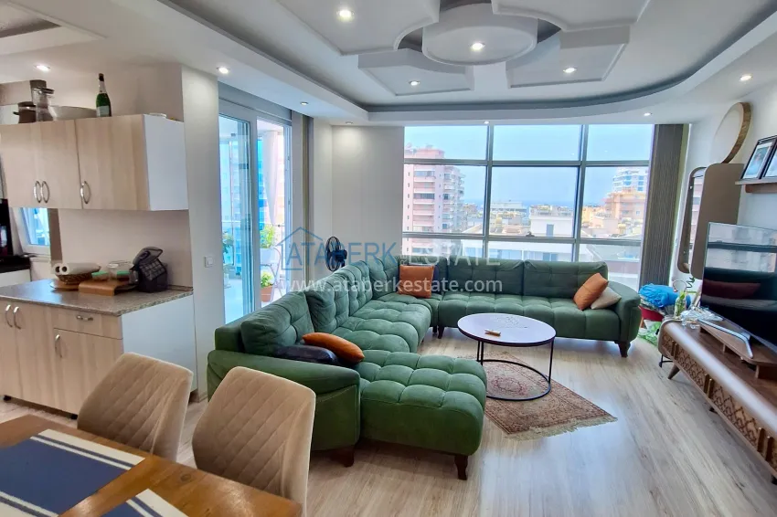 Purchase 2+1 apartment in Mahmutlar — with luxury furniture, glazed balconies and sea views 4 