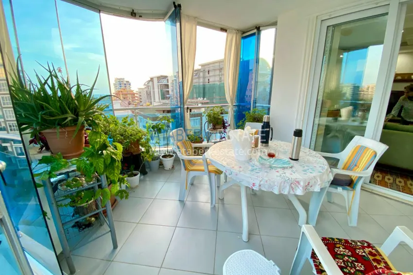 Purchase 2+1 apartment in Mahmutlar — with luxury furniture, glazed balconies and sea views 7 