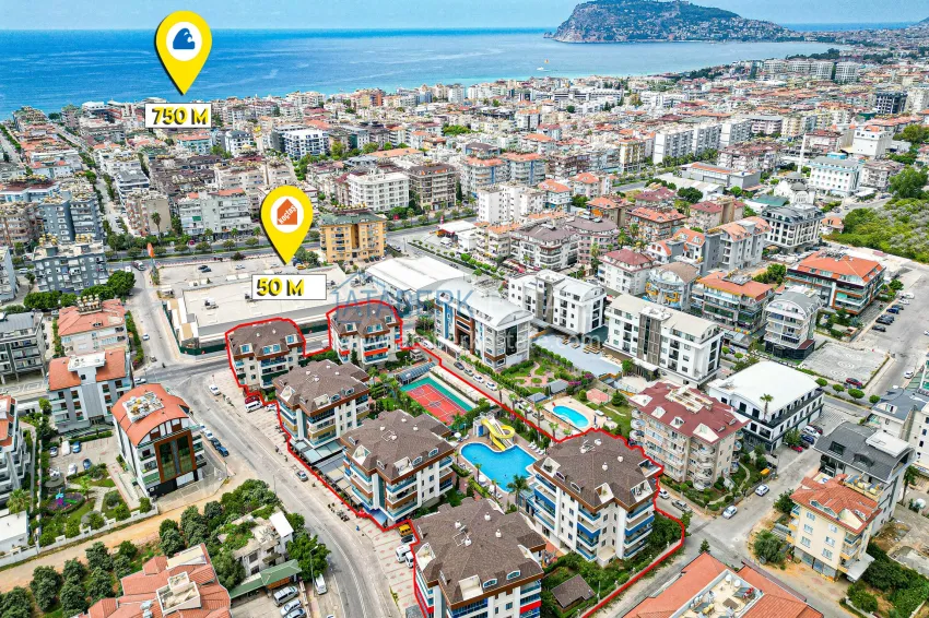 Spacious 3+1 furnished apartment in Oba, Alanya 2 