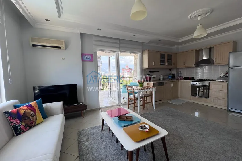Purchase 1+1 apartment in Tosmur, Alanya — 75 m2 furnished, suitable for a residence permit 3 