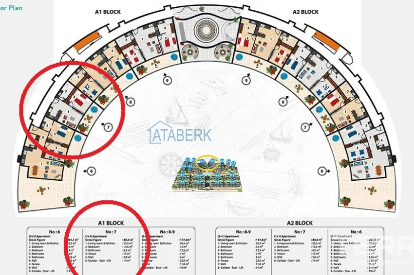 Buy cheap 1+1 apartment with sea view in Konakli, Alanya - resort-style residence 2 