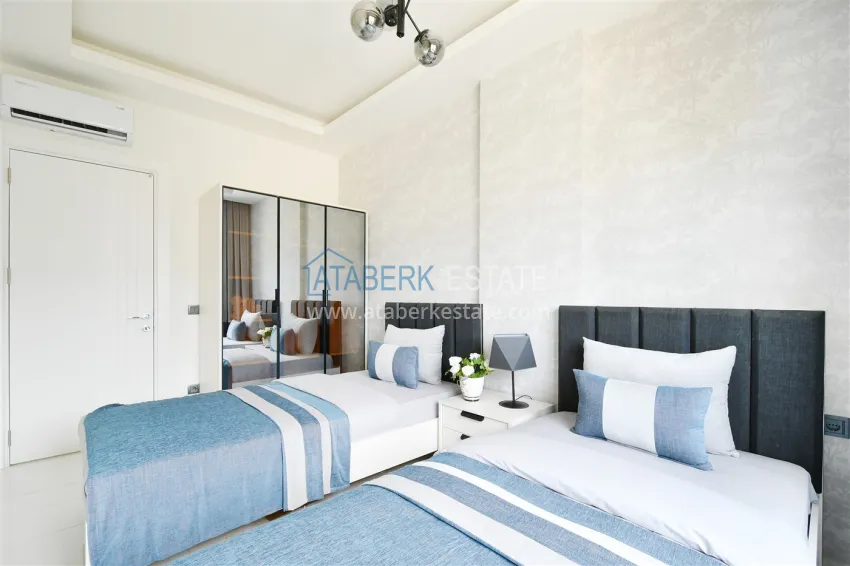 Purchase Furnished 2+1 apartment in Oba, Alanya - suitable for a residence permit 10 