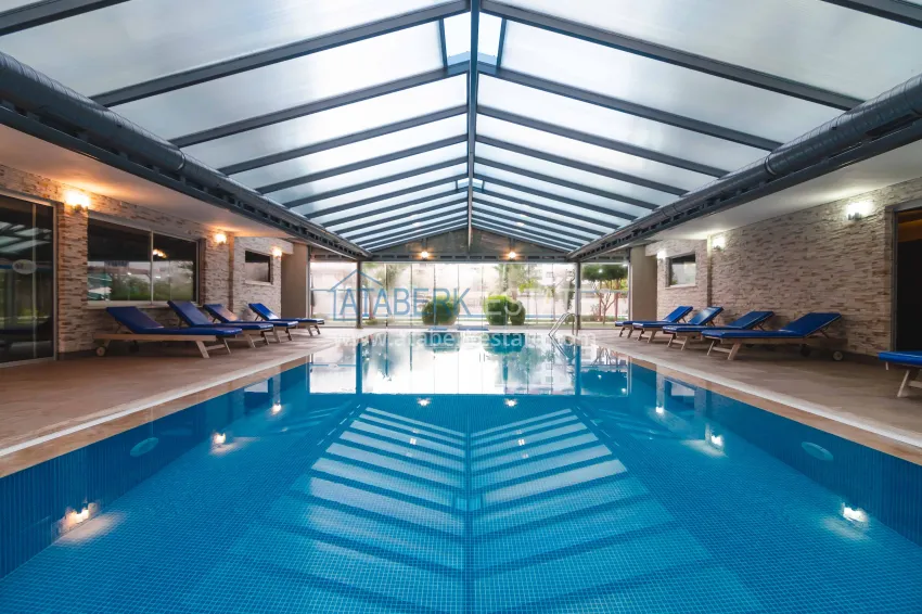 1+1 apartment with furniture and sea view - Kestel district, first coastal 15