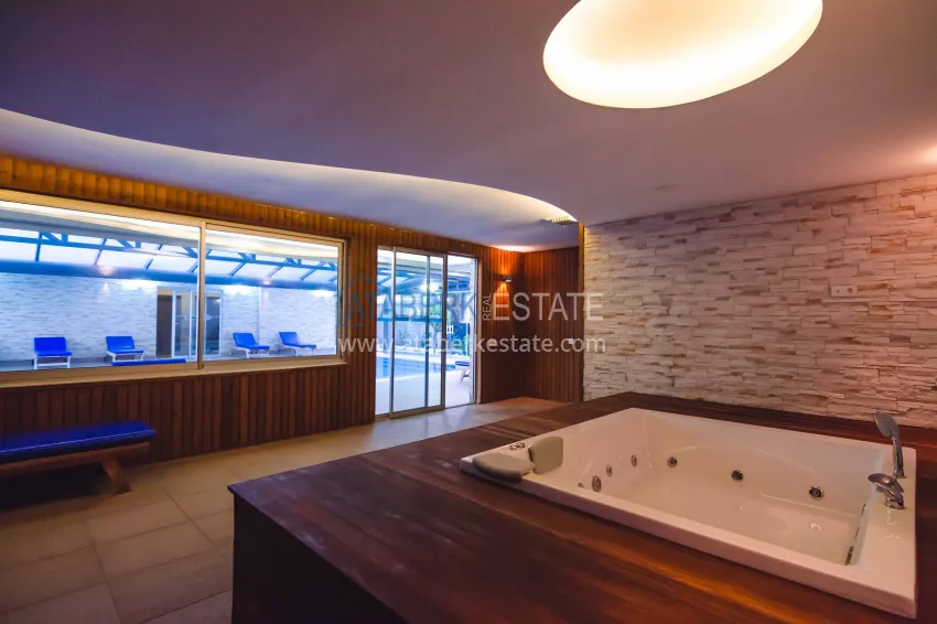 1+1 apartment with furniture and sea view - Kestel district, first coastal 16