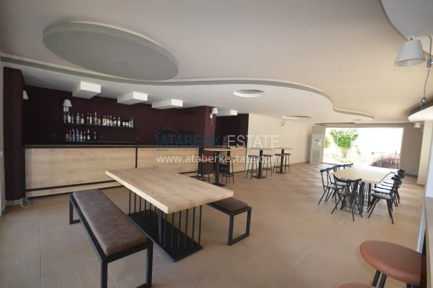 1+1 apartment with furniture and sea view - Kestel district, first coastal 18