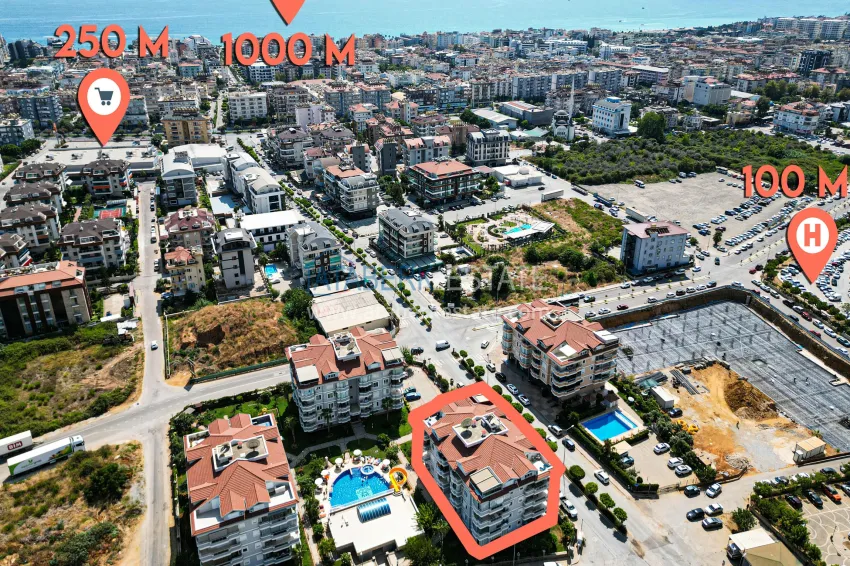 Penthouse duplex 3+1, suitable for a residence permit - Oba district, Alanya 2 