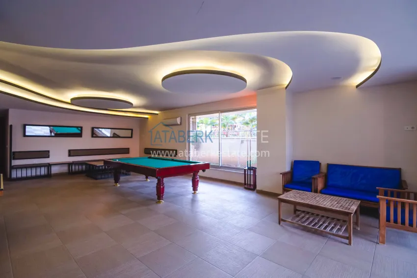 1+1 apartment with furniture and sea view - Kestel district, first coastal 21