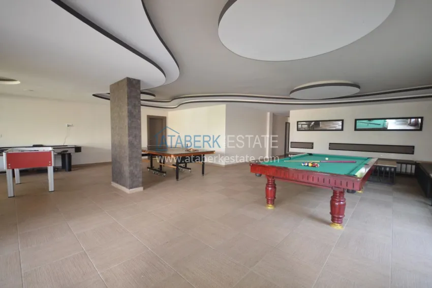 1+1 apartment with furniture and sea view - Kestel district, first coastal 22