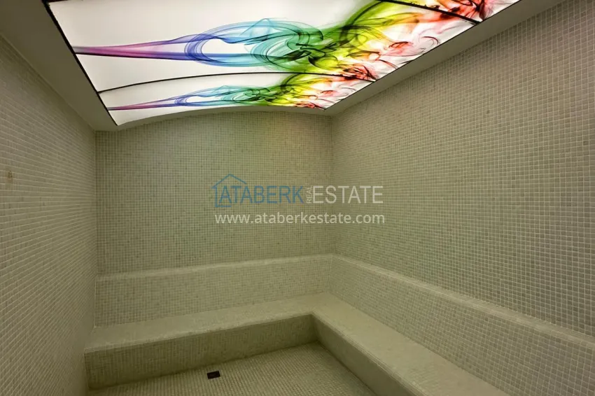 1+1 apartment with furniture and sea view - Kestel district, first coastal 29