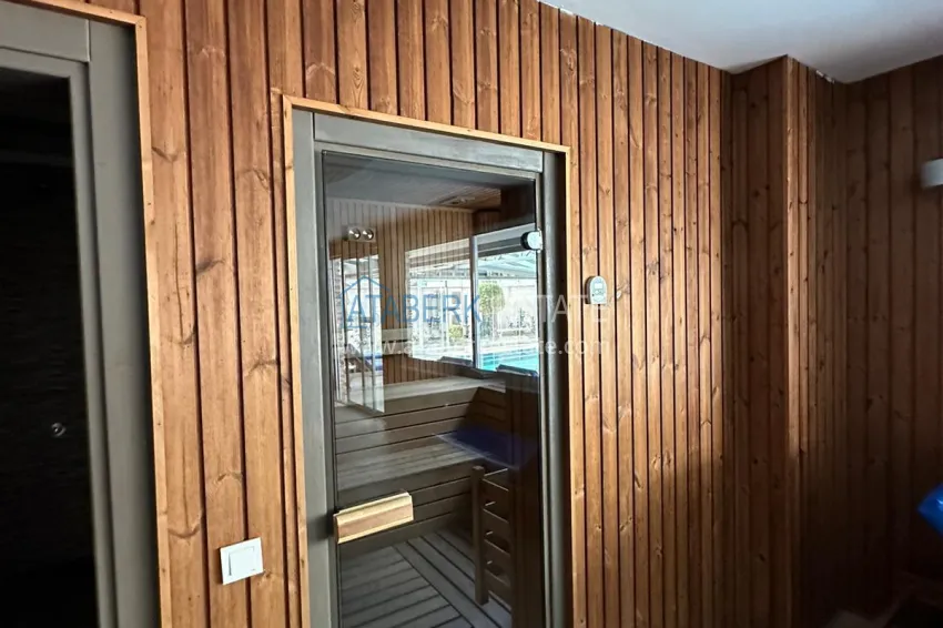 1+1 apartment with furniture and sea view - Kestel district, first coastal 30