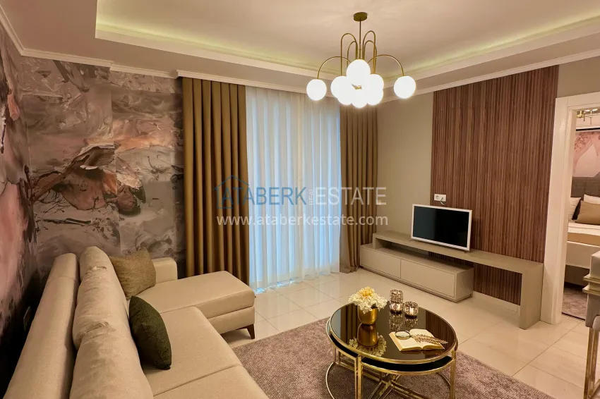 Purchase 1+1 apartment with furniture and sea view - Kestel district, first coastal 3