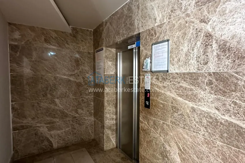 1+1 apartment with furniture and sea view - Kestel district, first coastal 33