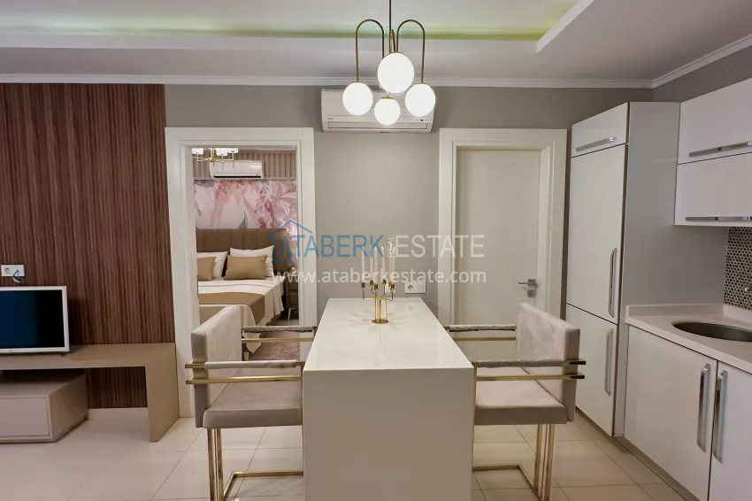 Purchase 1+1 apartment with furniture and sea view - Kestel district, first coastal 4