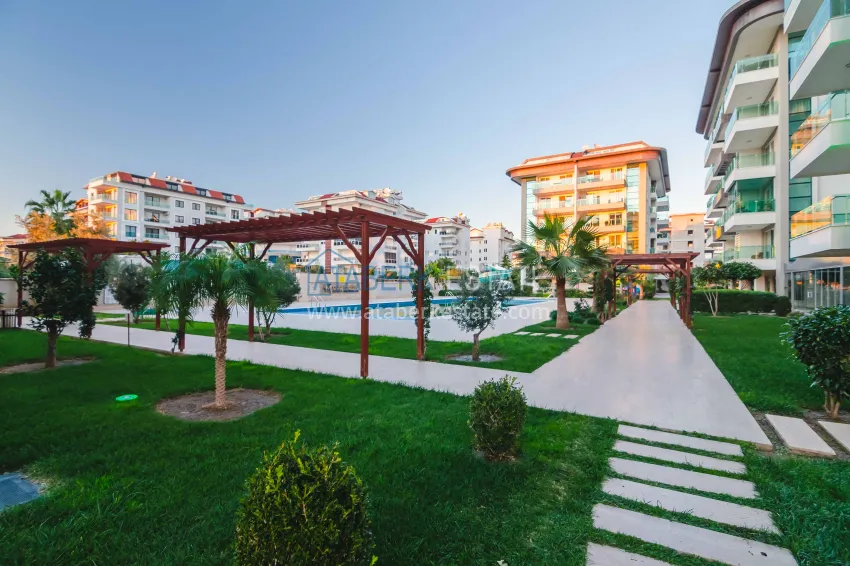 1+1 apartment with furniture and sea view - Kestel district, first coastal 4