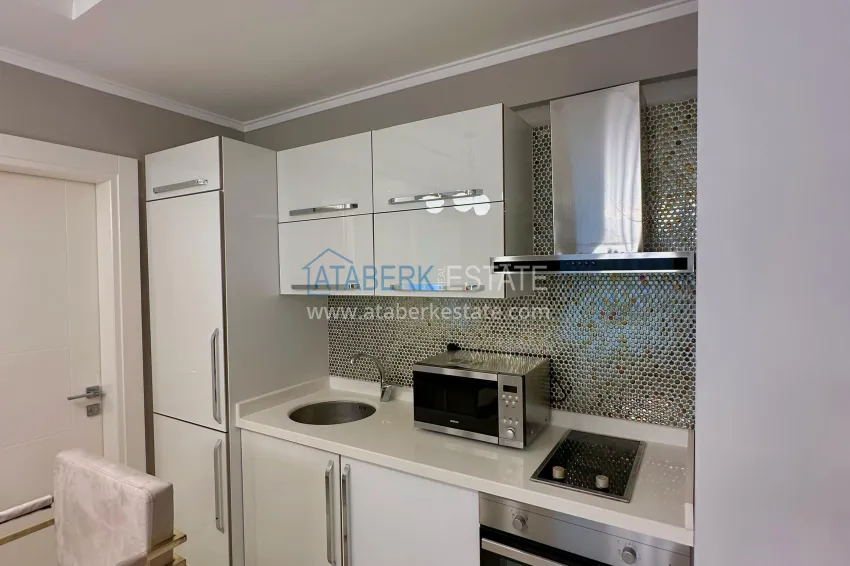 Purchase 1+1 apartment with furniture and sea view - Kestel district, first coastal 5