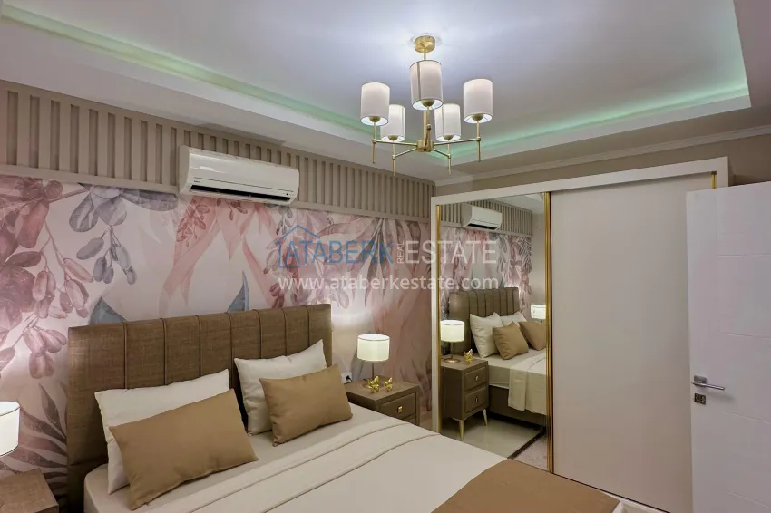 Purchase 1+1 apartment with furniture and sea view - Kestel district, first coastal 8