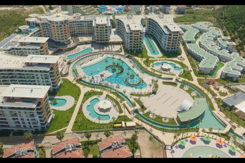 Apartment for rent in Alanya, Turkler district — two-bedroom furnished in the luxury resort complex I4 10 