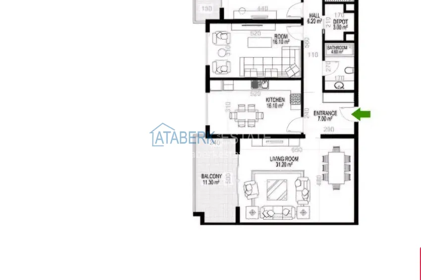 Buy cheap 3+1 ultra-luxury apartment in the center of Mahmutlar - furnished, installments up to 3 months 2 
