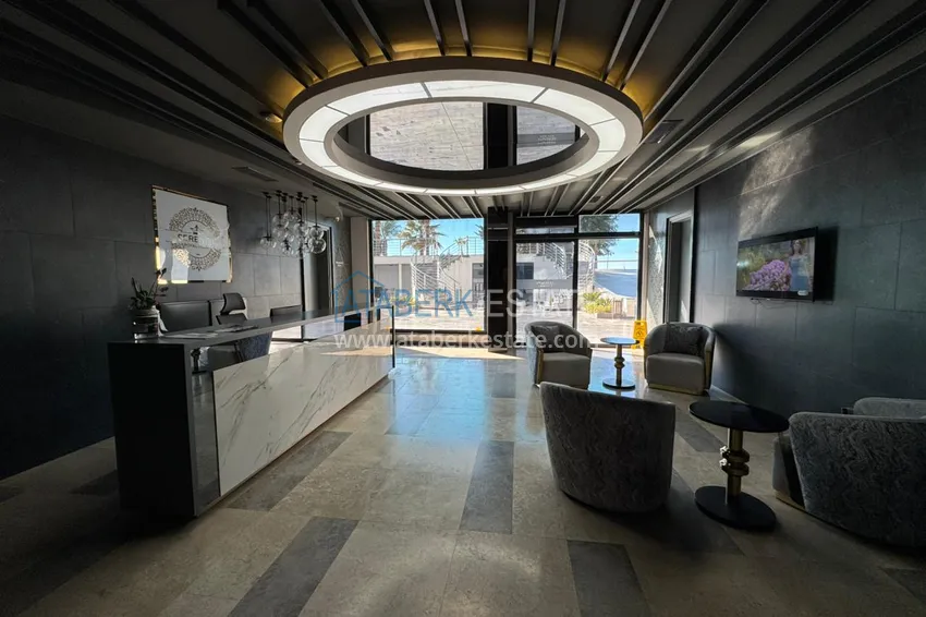 1+1 apartment with sea view in a complex on the beachfront in the Oba area 10 