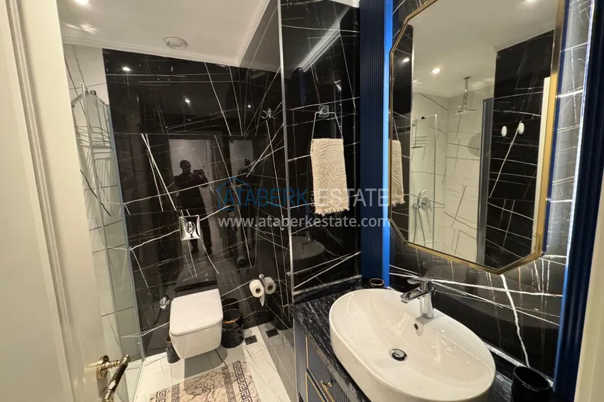 Purchase 1+1 apartment with sea view in a complex on the beachfront in the Oba area 8 