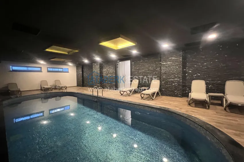 1+1 apartment with sea view in a complex on the beachfront in the Oba area 17 