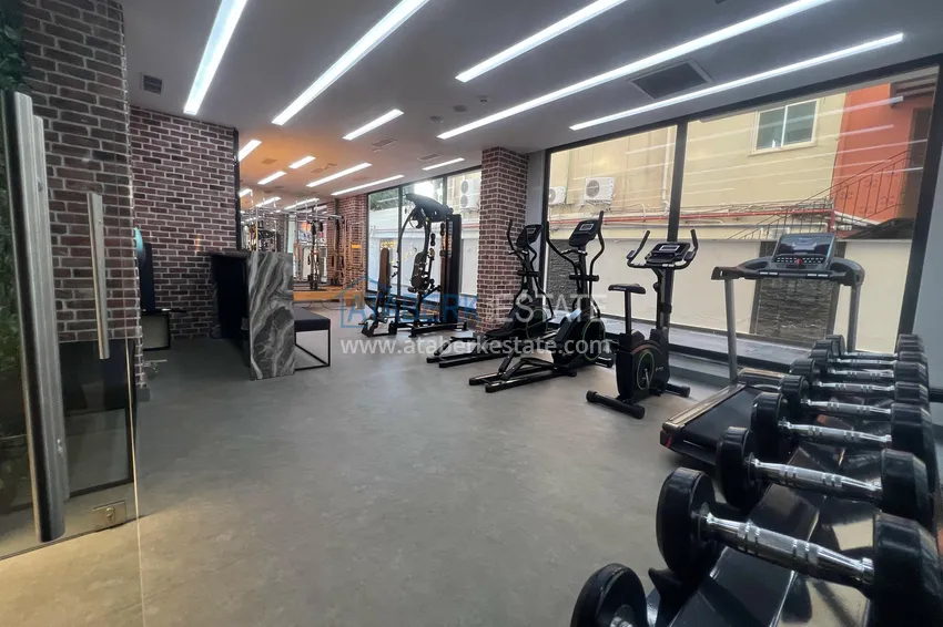 1+1 apartment with sea view in a complex on the beachfront in the Oba area 19 