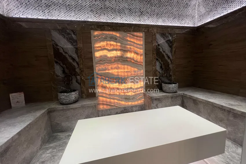 1+1 apartment with sea view in a complex on the beachfront in the Oba area 23 