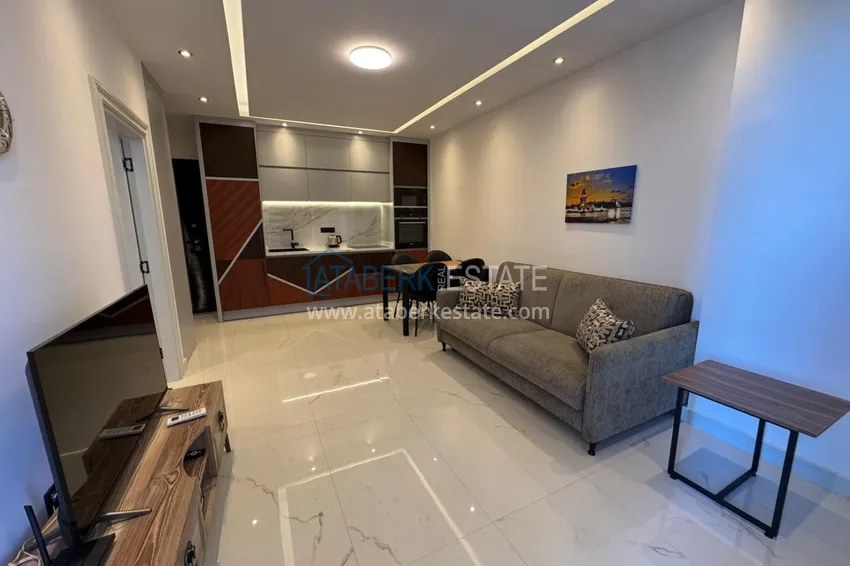 Purchase 1+1 apartment with sea view in a complex on the beachfront in the Oba area 1 