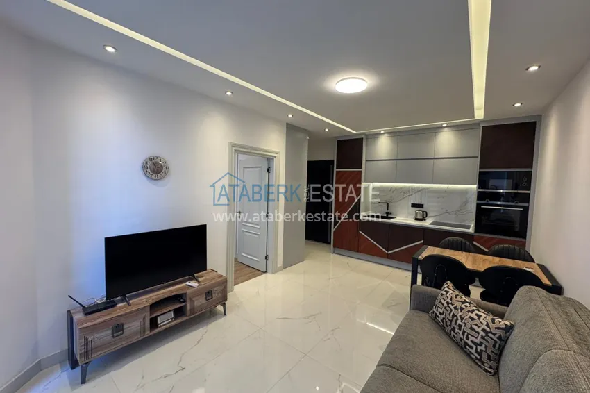 Purchase 1+1 apartment with sea view in a complex on the beachfront in the Oba area 2 