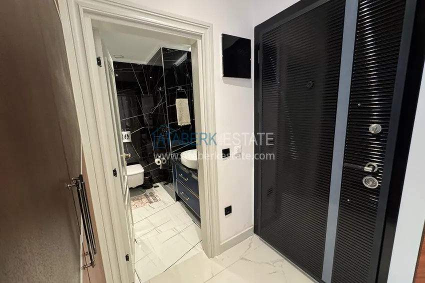 Purchase 1+1 apartment with sea view in a complex on the beachfront in the Oba area 7 