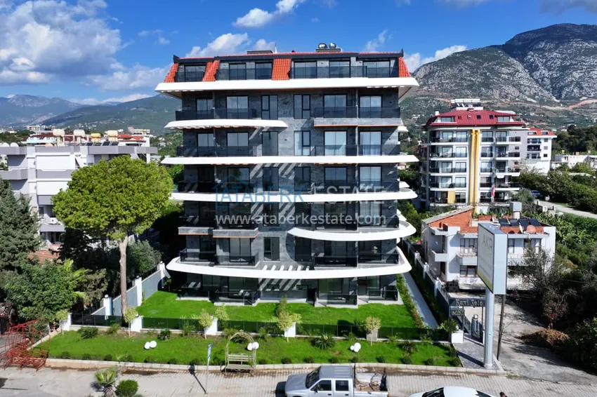 New premium residential complex project on the beachfront in Kestel 12 