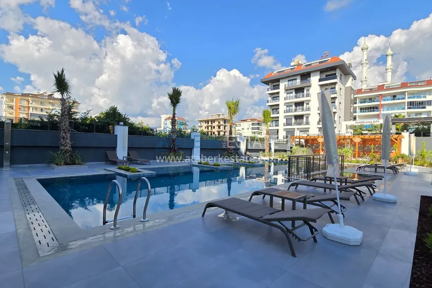 New premium residential complex project on the beachfront in Kestel 19 