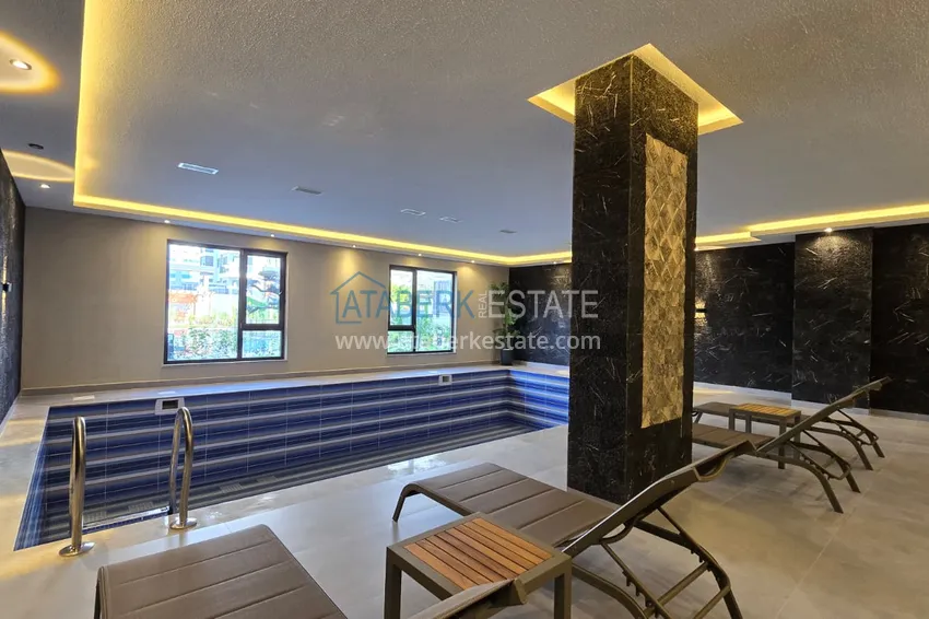 New premium residential complex project on the beachfront in Kestel 38 