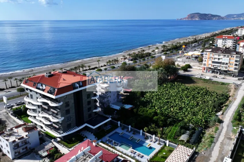 New premium residential complex project on the beachfront in Kestel 4 