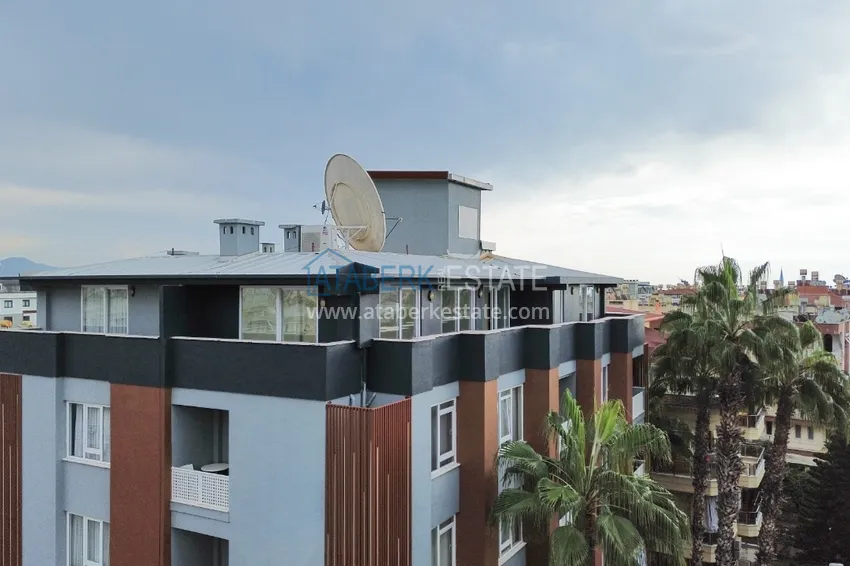 Пентхаус 2+1 в центре Алании с видами на море - район пляжа Кейкубат 5 