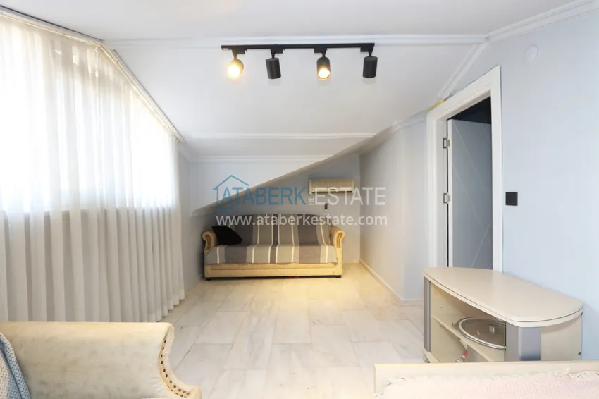 Purchase  Двухуровневый пентхаус 4+1 в Алании, район Оба - с мебелью в 250 метрах от моря  19 