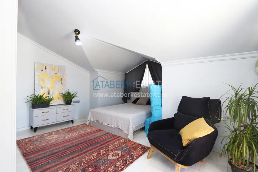 Purchase  Двухуровневый пентхаус 4+1 в Алании, район Оба - с мебелью в 250 метрах от моря  21 