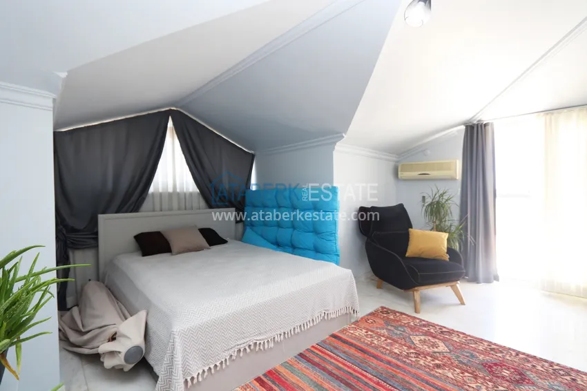 Purchase  Двухуровневый пентхаус 4+1 в Алании, район Оба - с мебелью в 250 метрах от моря  22 