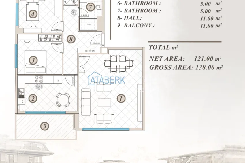 Buy cheap Инвестиционная недвижимость в Алании, район Кестель - квартиры от застройщика с видом на море 18 