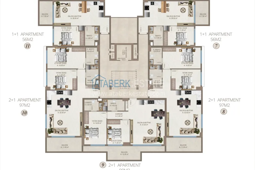 Buy cheap Инвестиционная недвижимость в Алании, район Кестель - квартиры от застройщика с видом на море 7 