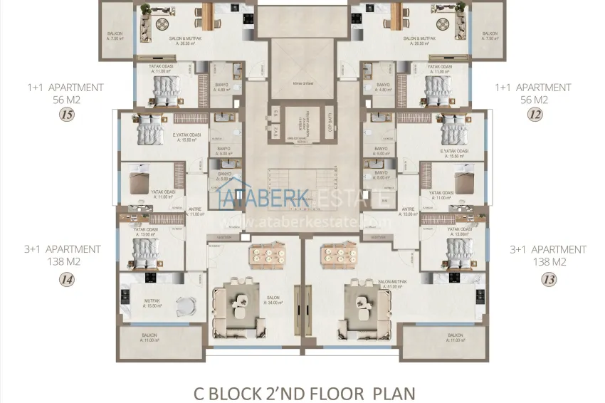 Buy cheap Инвестиционная недвижимость в Алании, район Кестель - квартиры от застройщика с видом на море 8 