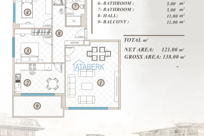 Buy cheap Инвестиционная недвижимость в Алании, район Кестель - квартиры от застройщика с видом на море 21 