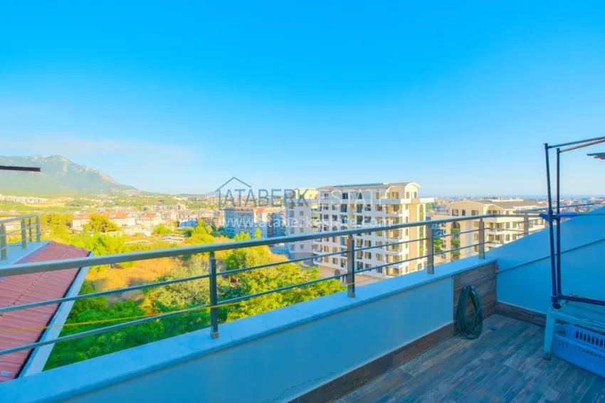 Purchase Two-level penthouse 5+2 in the Oba area — furnished, suitable for citizenship 15