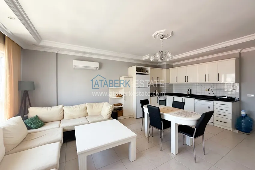 Purchase  2+1 apartment in Tosmur - furnished, with sea and mountain views, suitable for a residence permit 4 