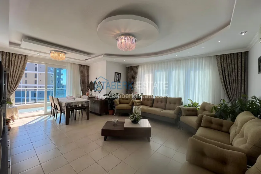 Linear 3+1 apartment with sea view in Tosmur, Alanya - suitable for citizenship and residence permit 1 