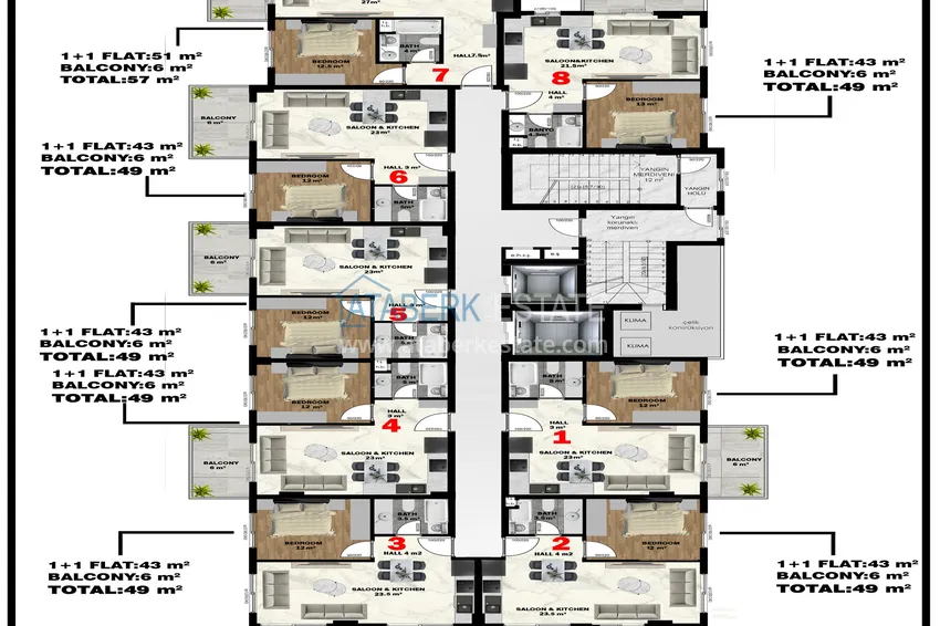Buy cheap Modern residential complex in the center of Mahmutlar - real estate directly from the developer 3