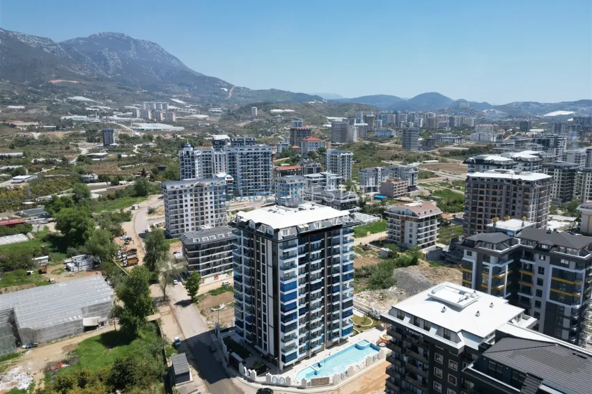 1+1 apartment with mountain views in Mahmutlar - Saturday market area 1 