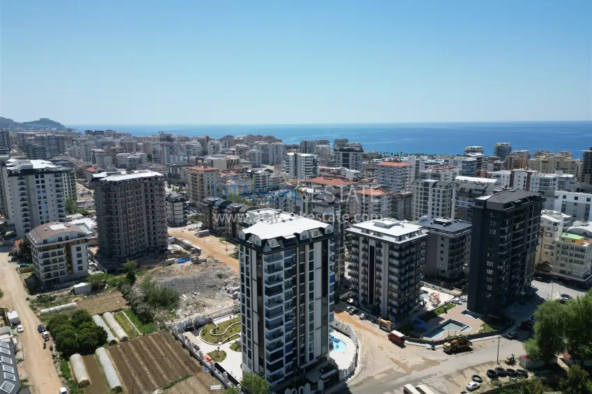 1+1 apartment with mountain views in Mahmutlar - Saturday market area 5 